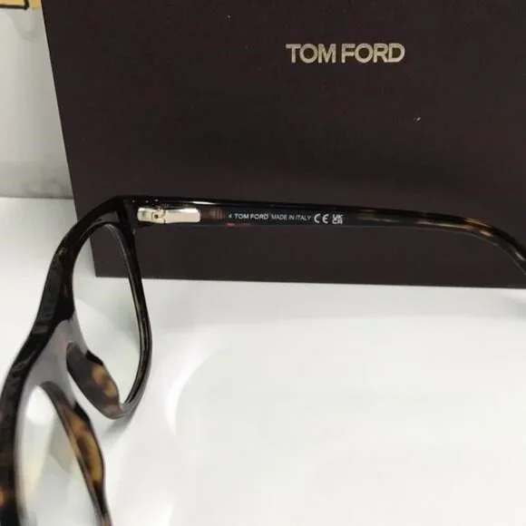 Tom Ford TF5895-B 052 Dark Havana Square Eyeglasses NEW